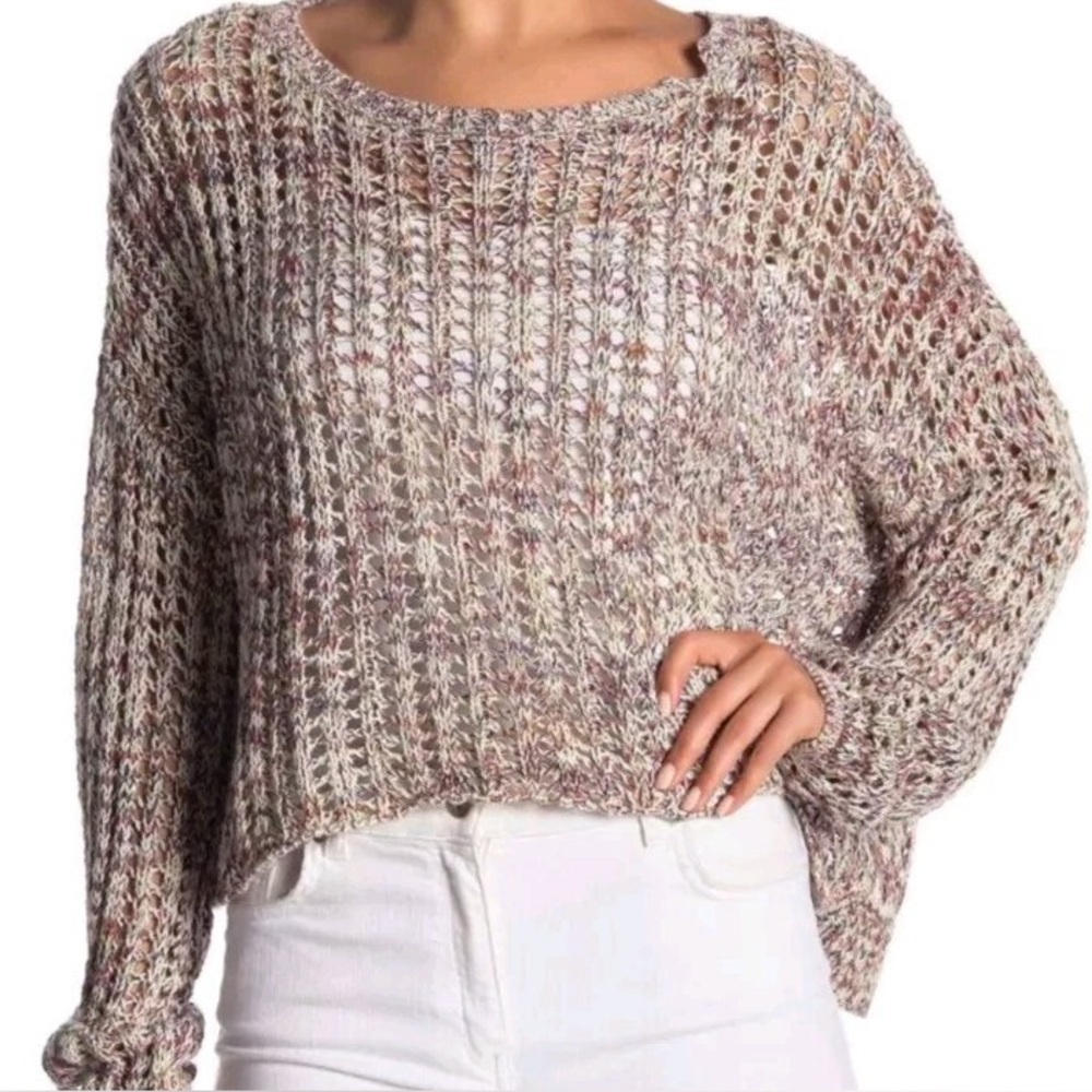 Melrose and Market Multicolor Knit Asymmetrical Sweater XS